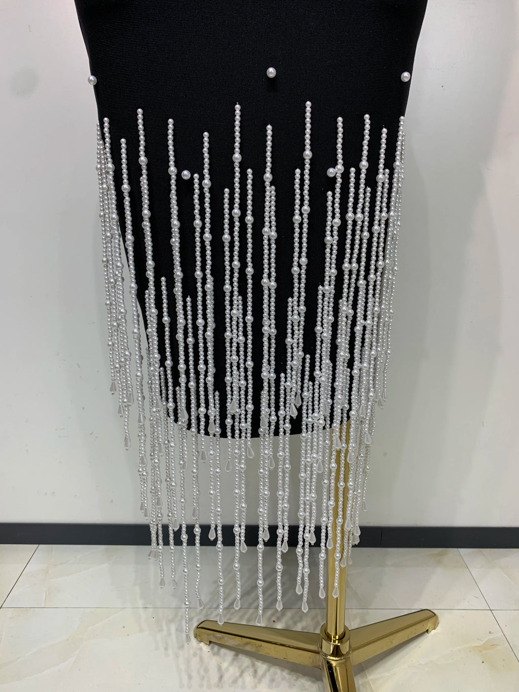 Black Pearl Midi Bodycon Tube Dress