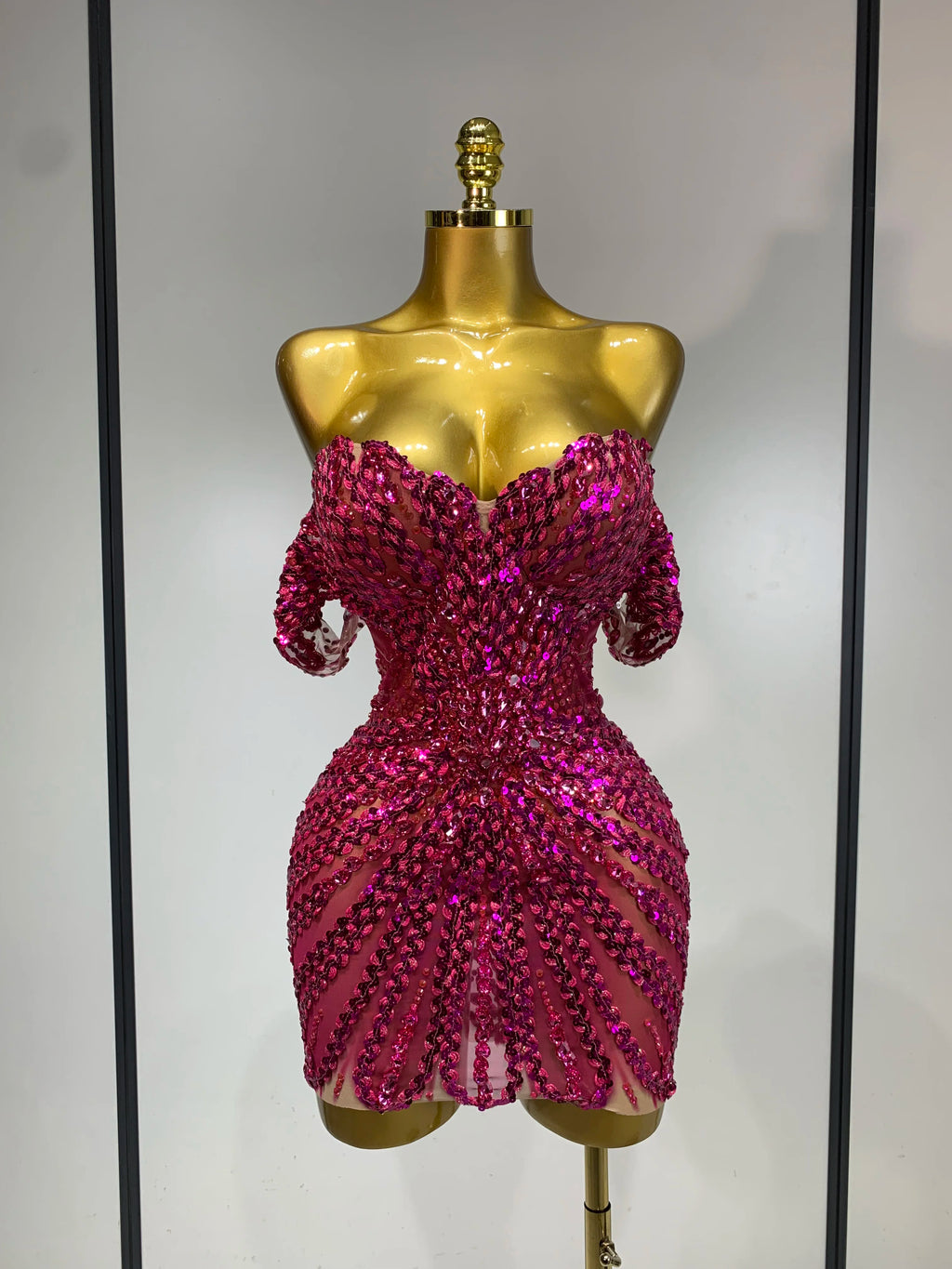 Pink Bombshell Sequin Dress