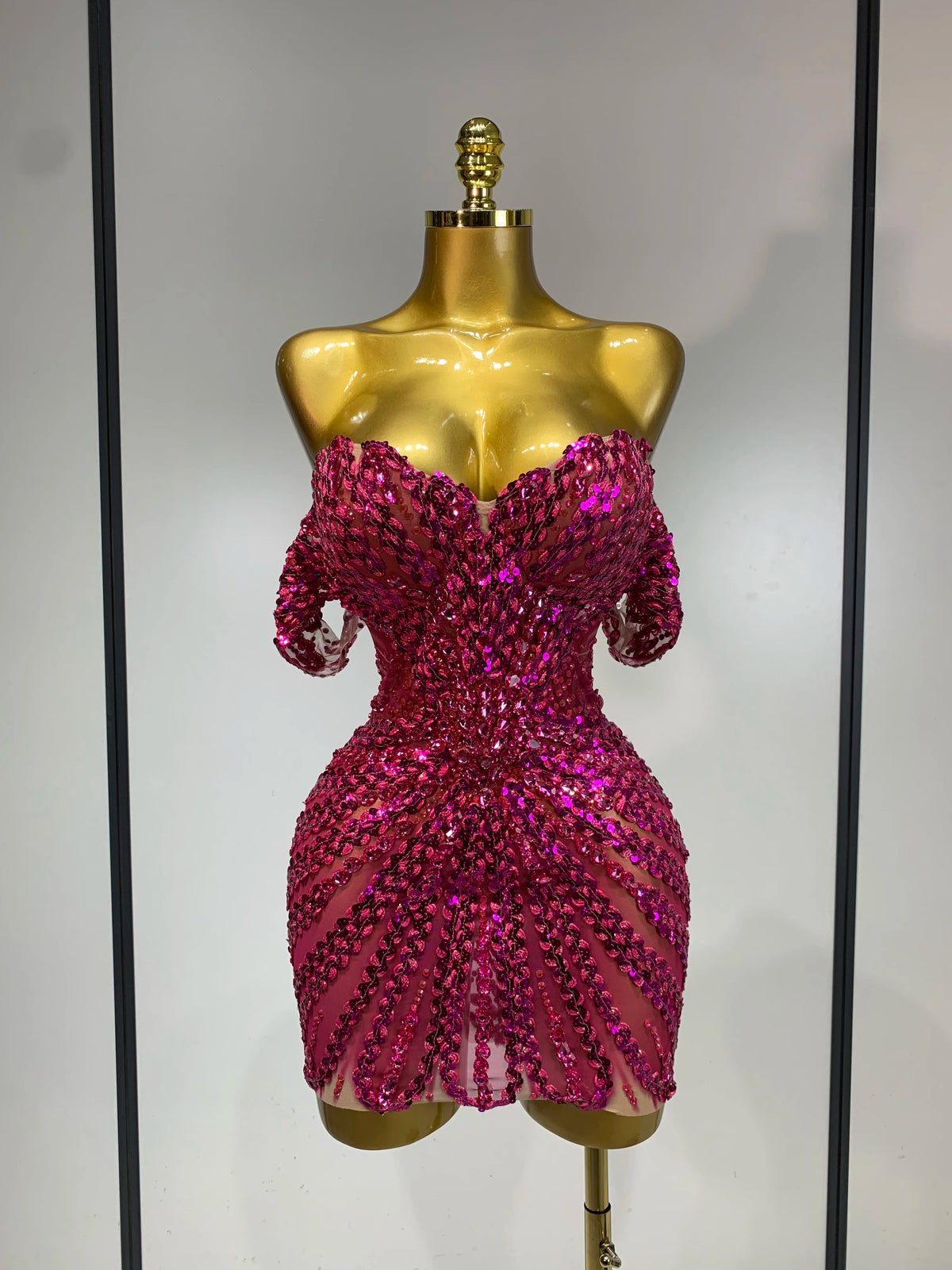 Pink Bombshell Sequin Dress