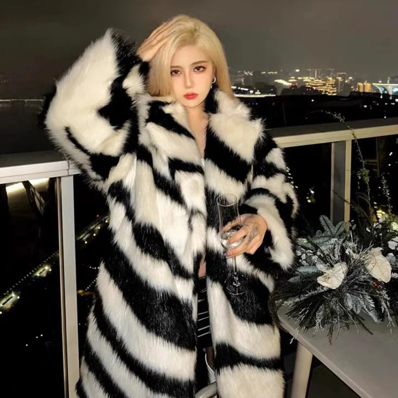 Zebra Fur Coat