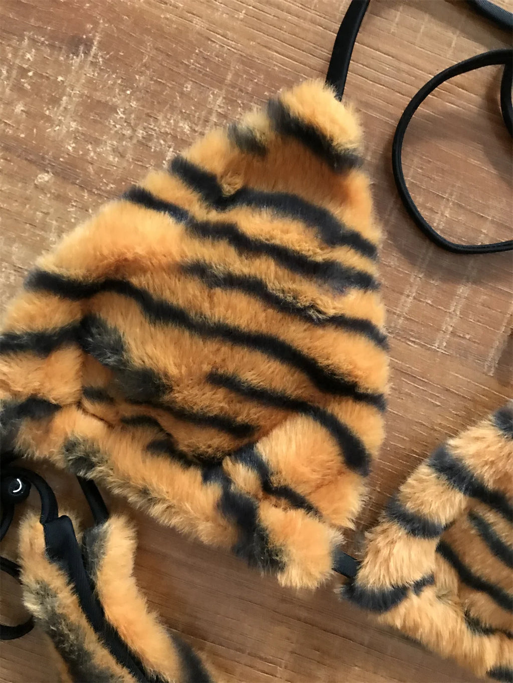 Tiger Fluffy Bikini