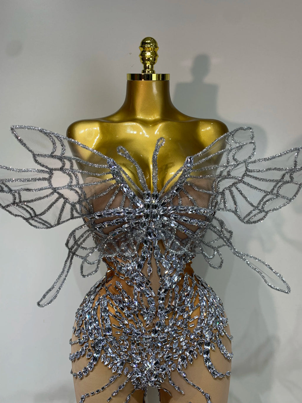 Sparkly Silver Diamond Butterfly Jumpsuit