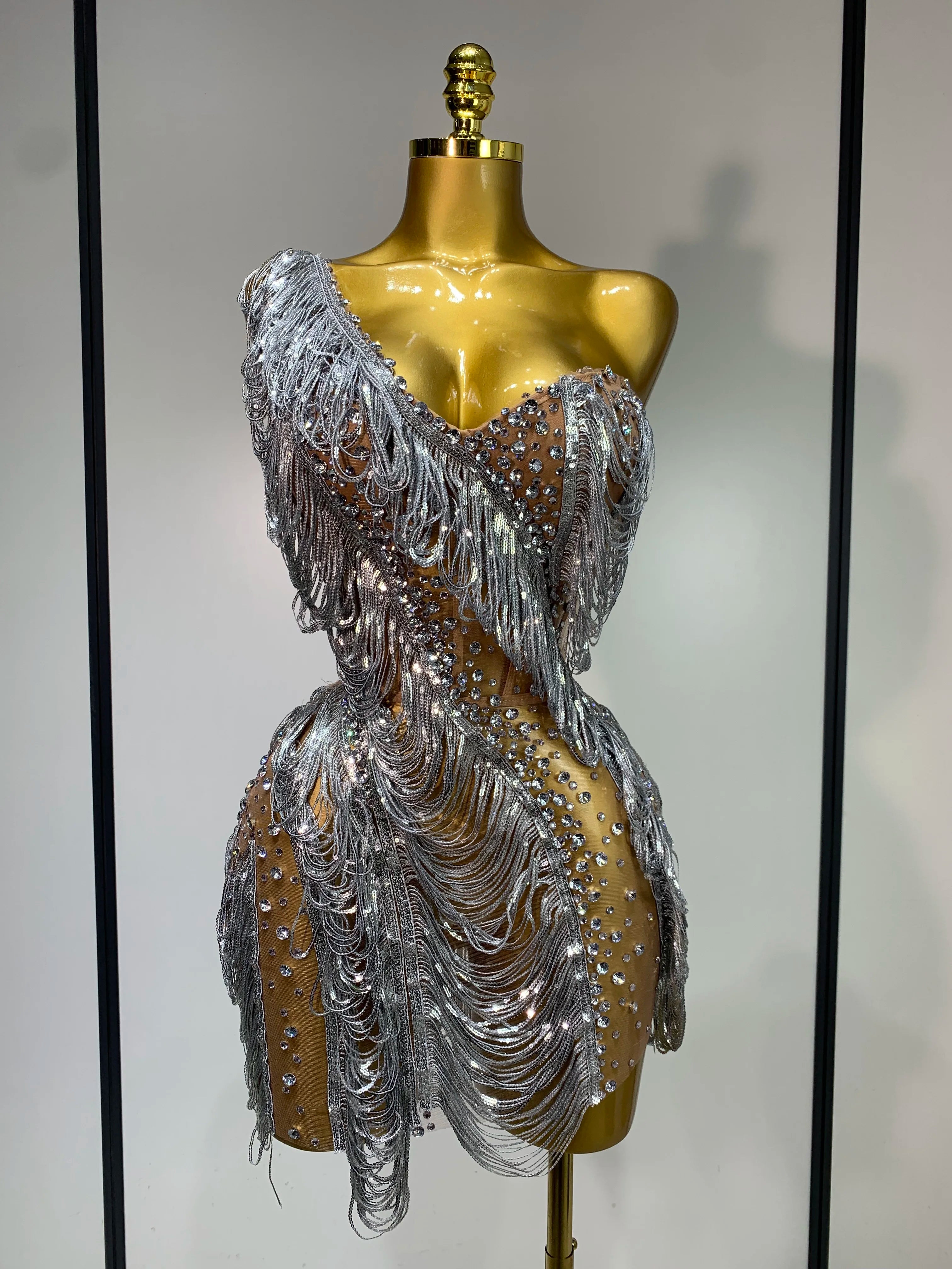 Silver Shake Sequin Dress