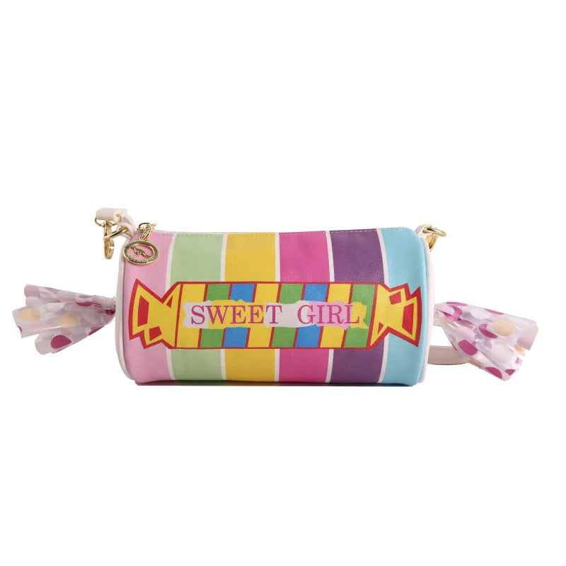 Sweet Girl Candy Striped Crossbody Bag