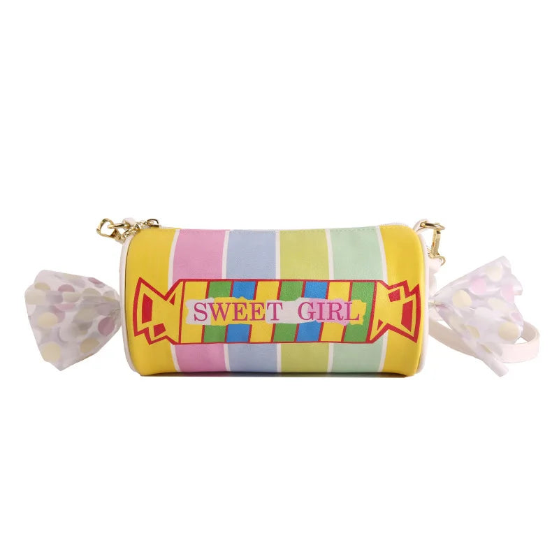 Sweet Girl Candy Striped Crossbody Bag