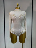 Sea Goddess Pearls Bodysuit