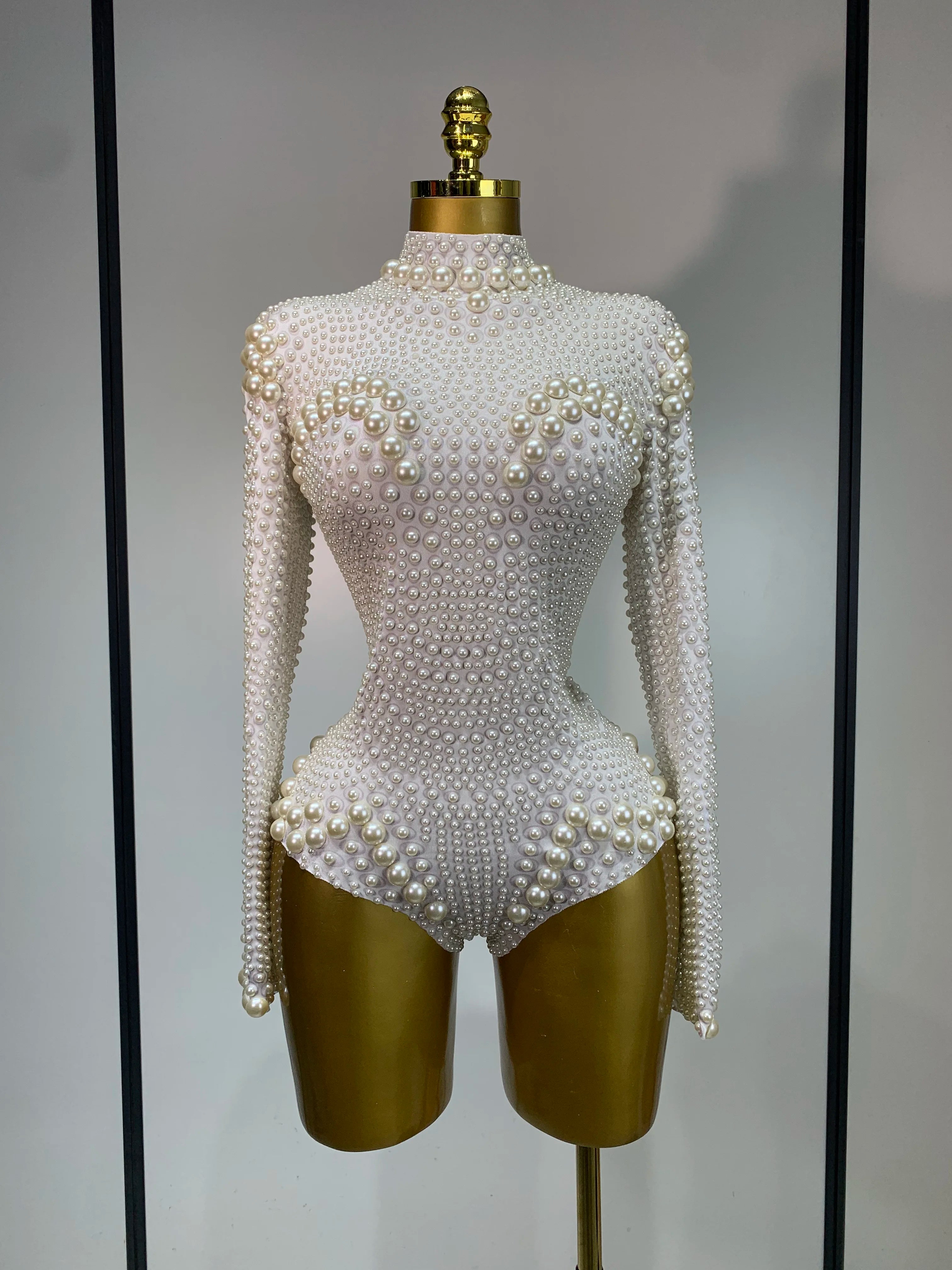 Sea Goddess Pearls Bodysuit