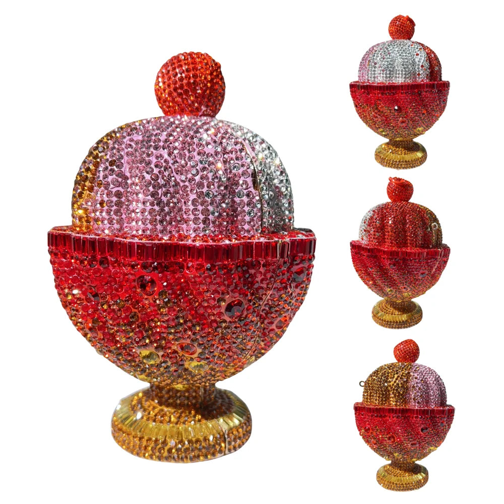 Ice Cream Cup Crystal Clutch
