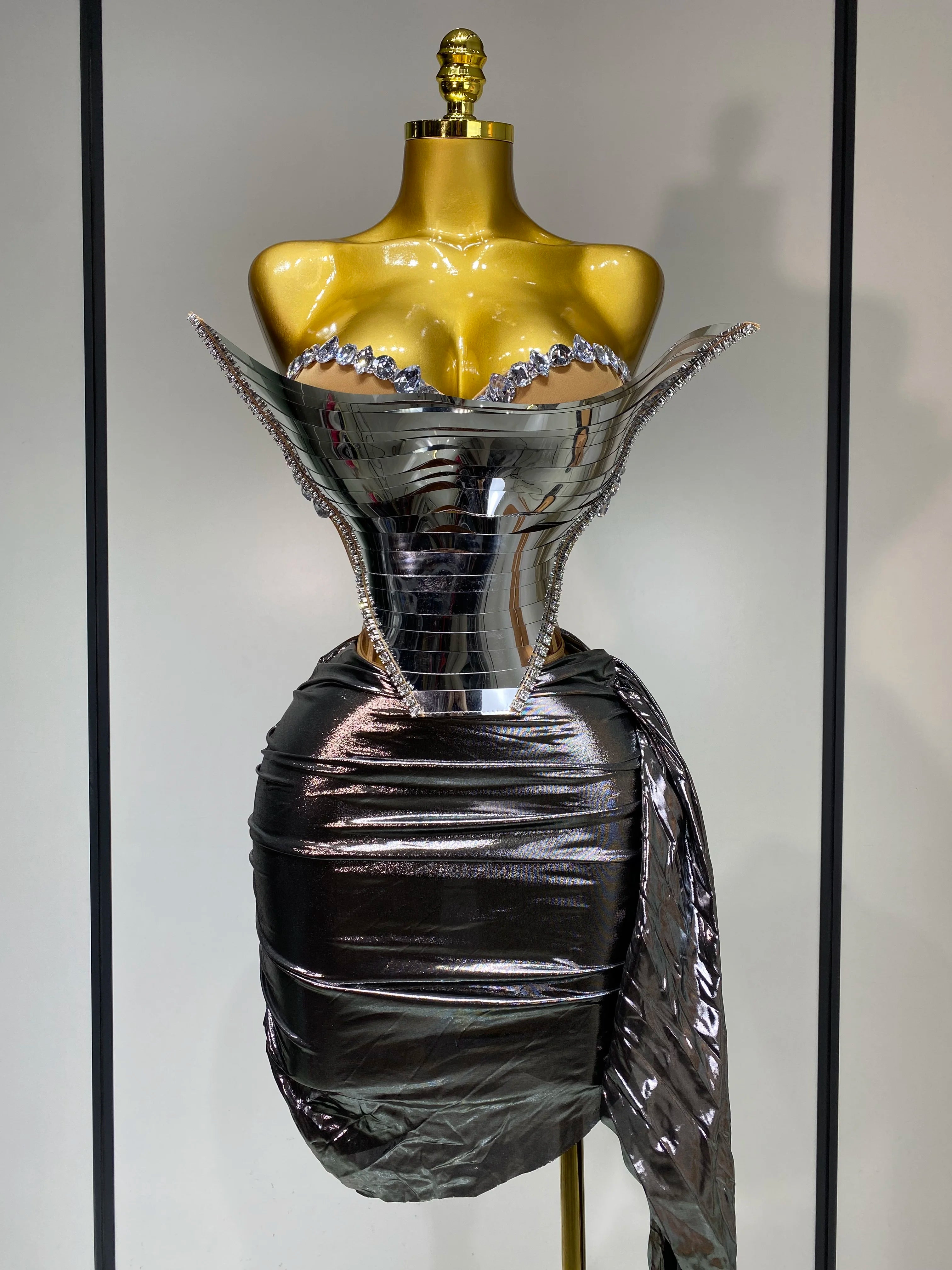 5th Dimension Tube Corset Two Piece Skirt Set