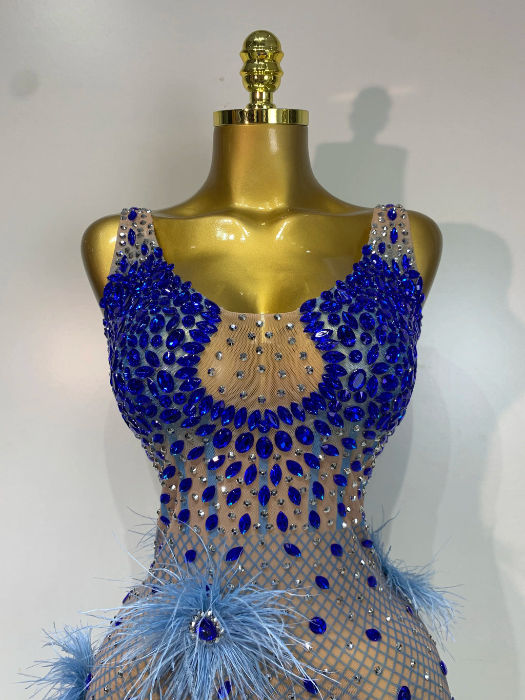 Peacock Sapphire Mini Dress