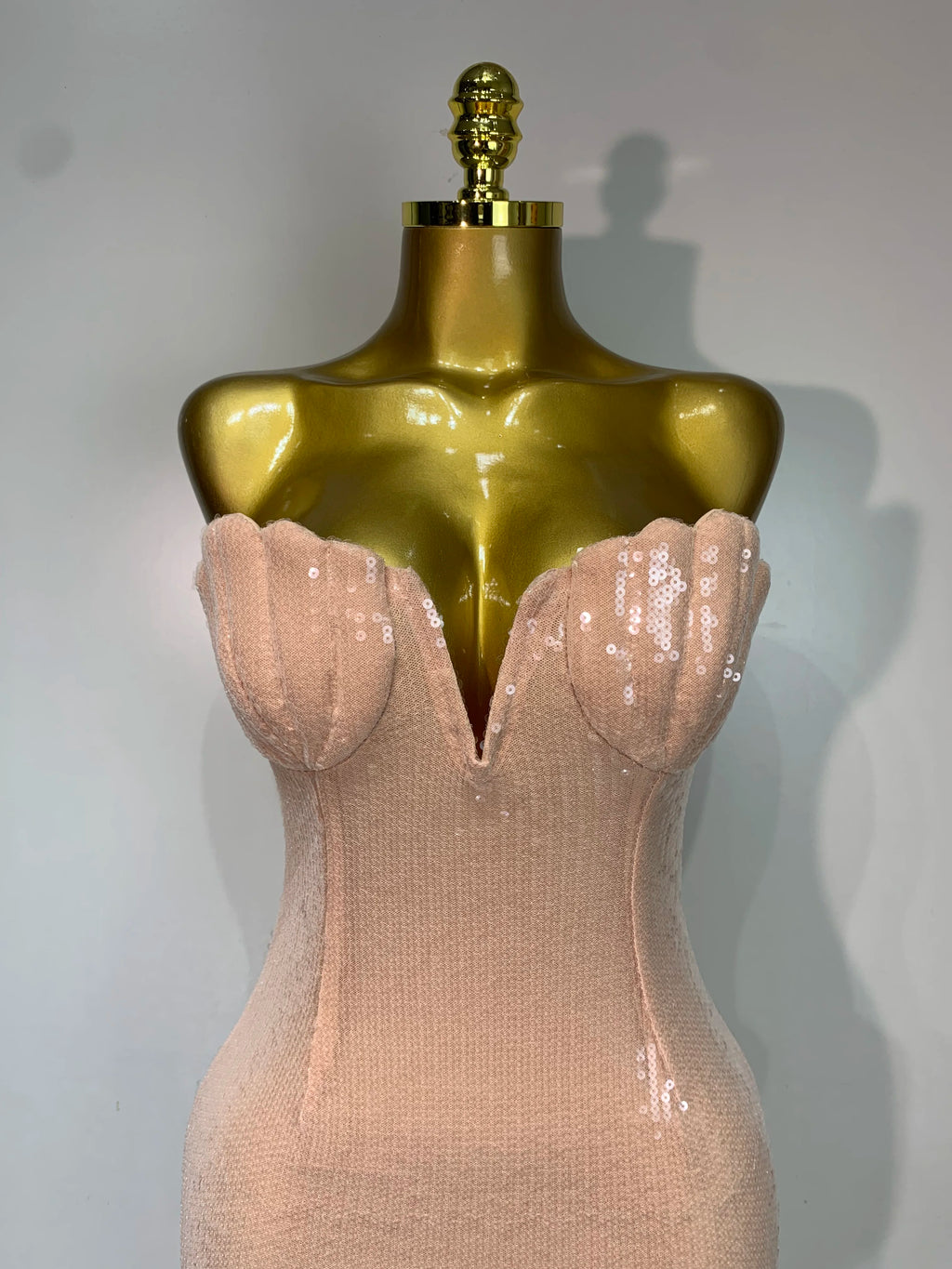 Nude Mermaid Sequin Dress