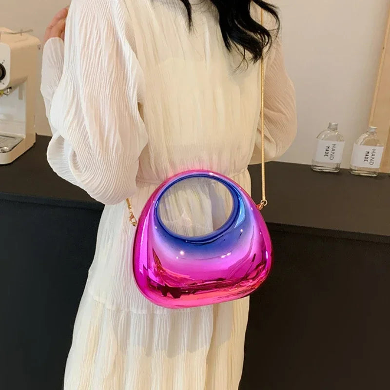 Shiny Metallic Clutch Purse