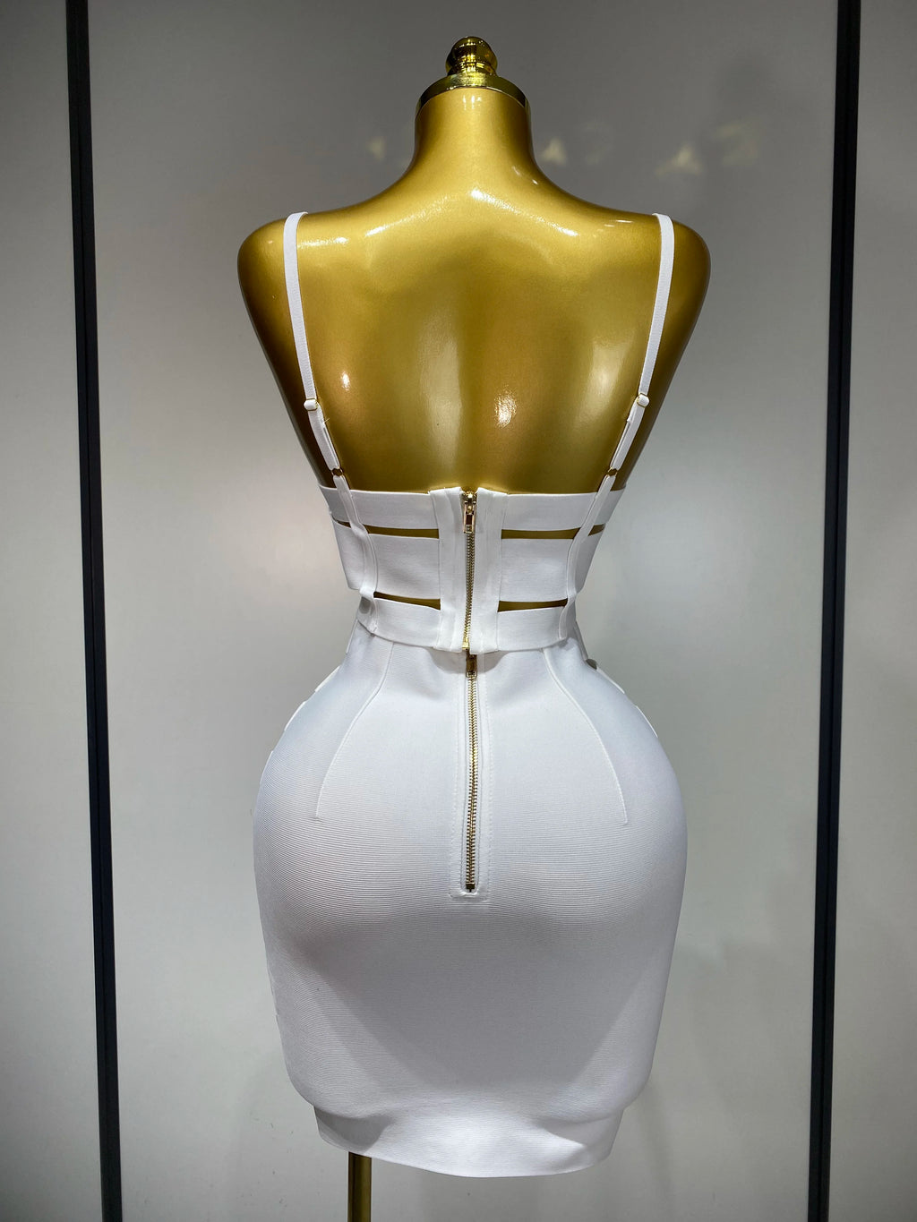 Cut Out Mini Bodycon Bandage Skirt Two Piece Set