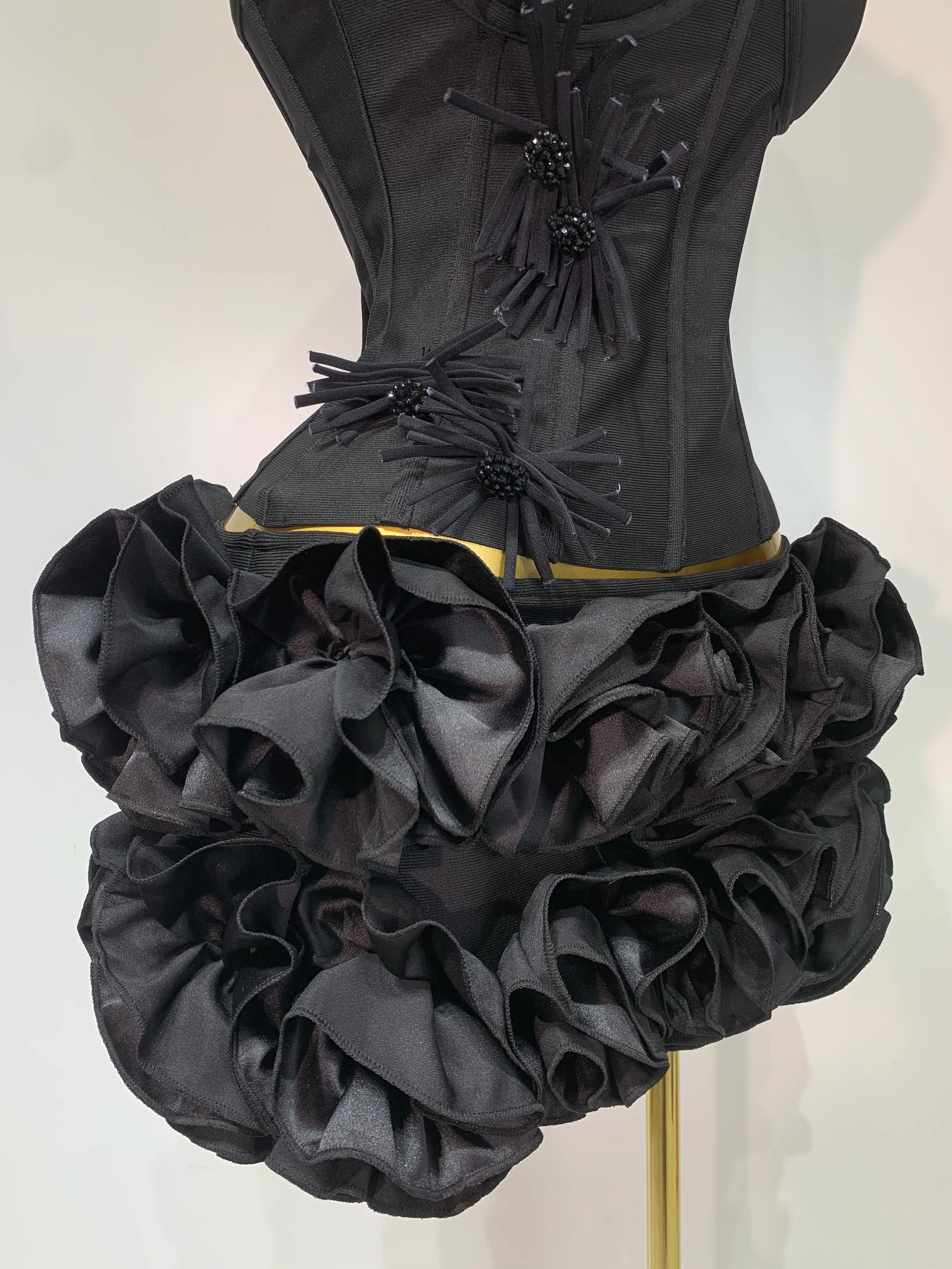Flower Corset Two Piece Skirt Set