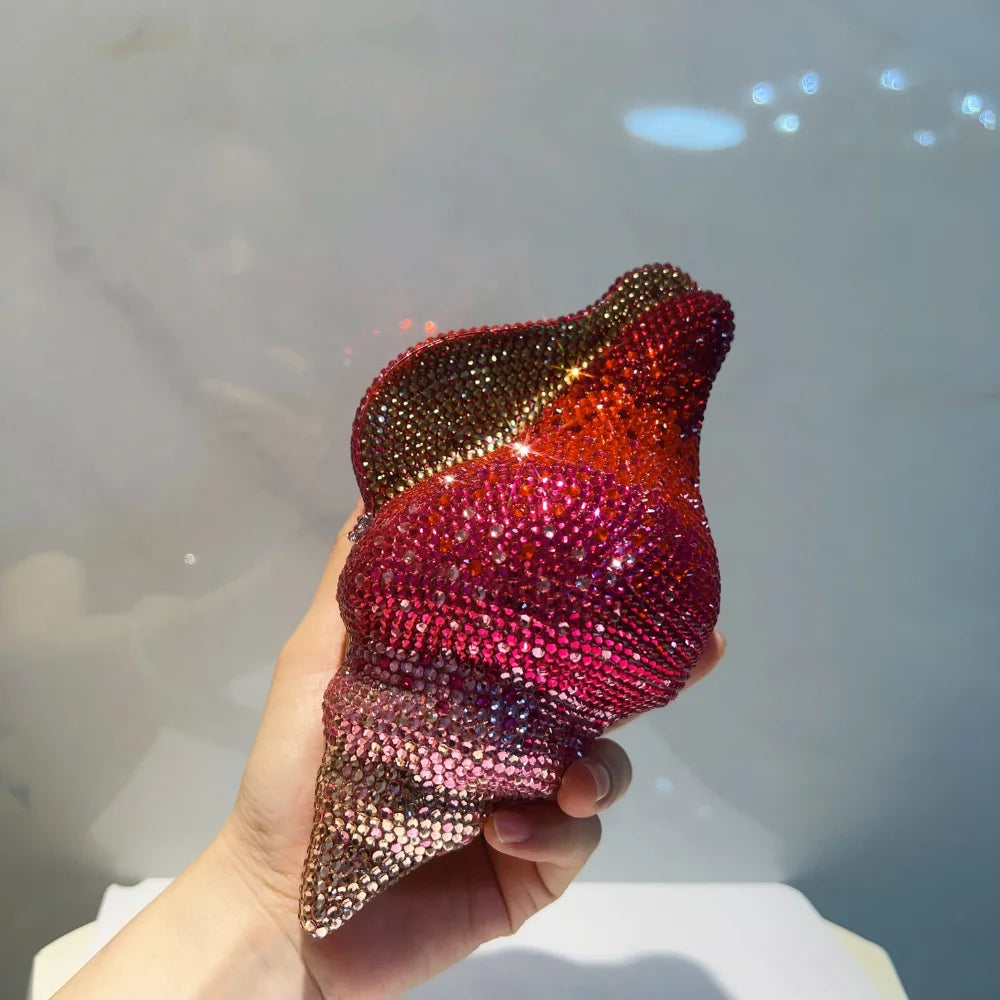 Crystal Conch Clutch Bag