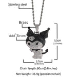 Kuromi Iced Out Tennis Chain