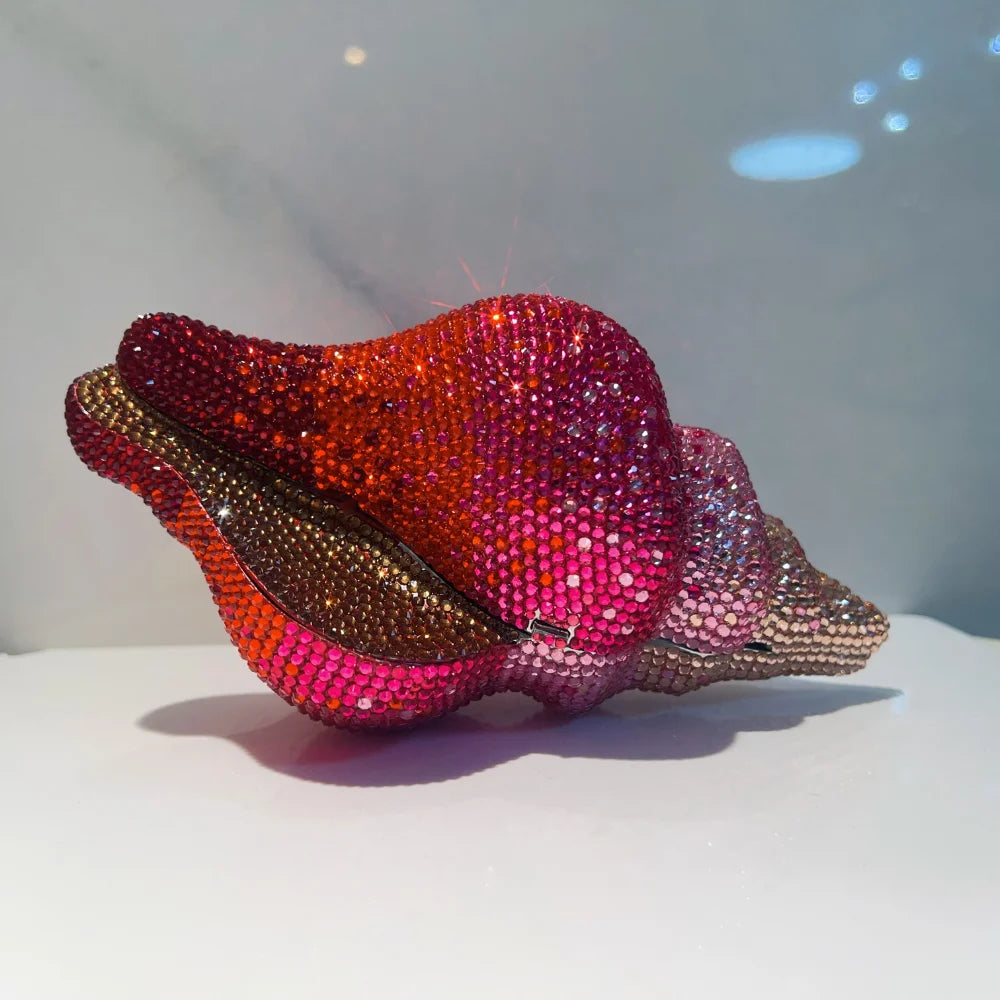 Crystal Conch Clutch Bag