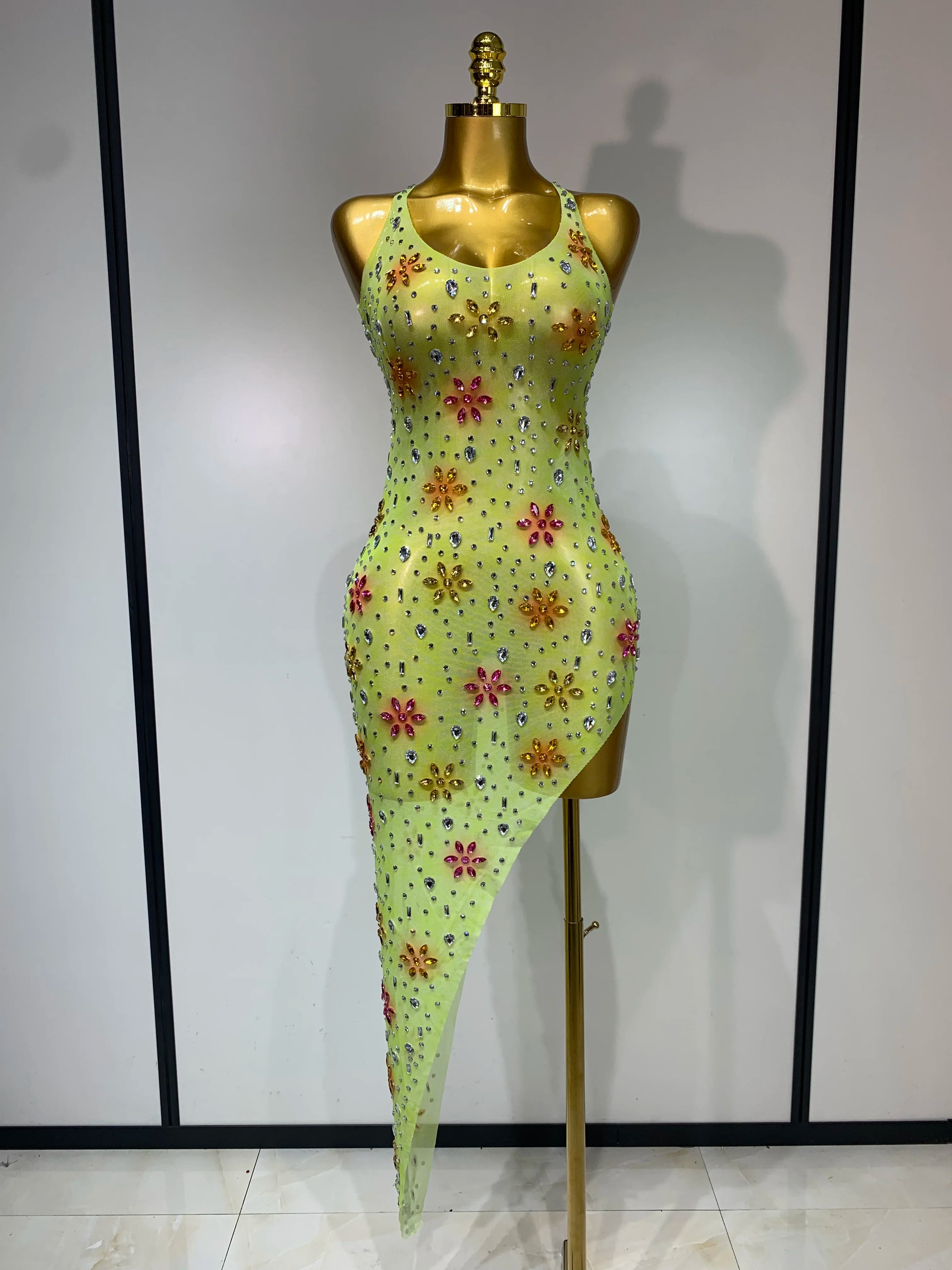 Crystal Splash Mesh Dress