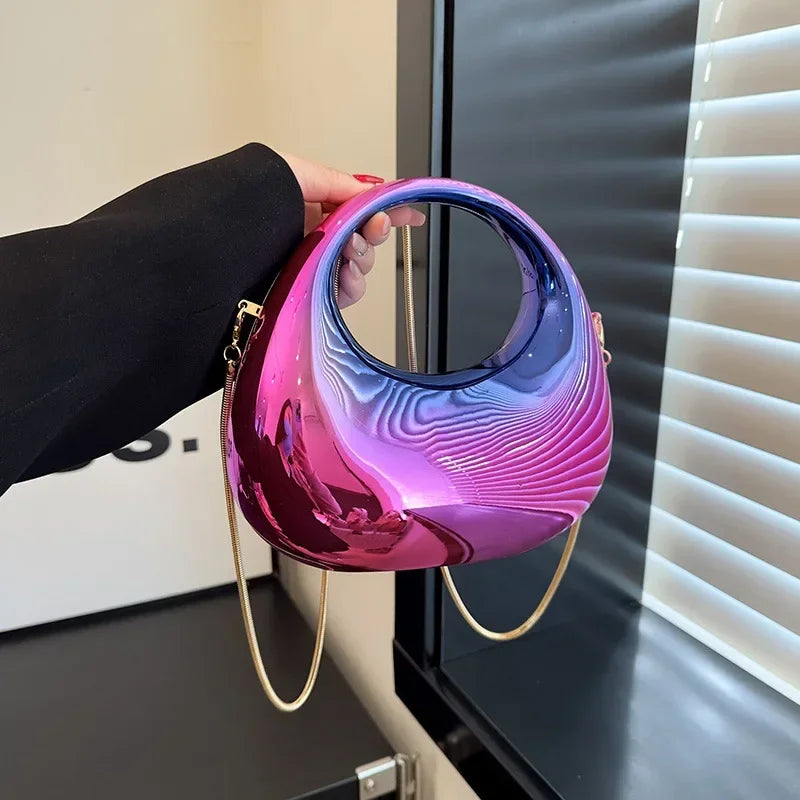 Shiny Metallic Clutch Purse
