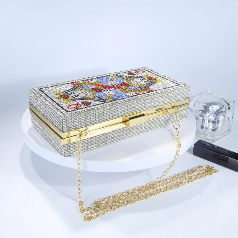 Queen Crystal Rhinestone Clutch