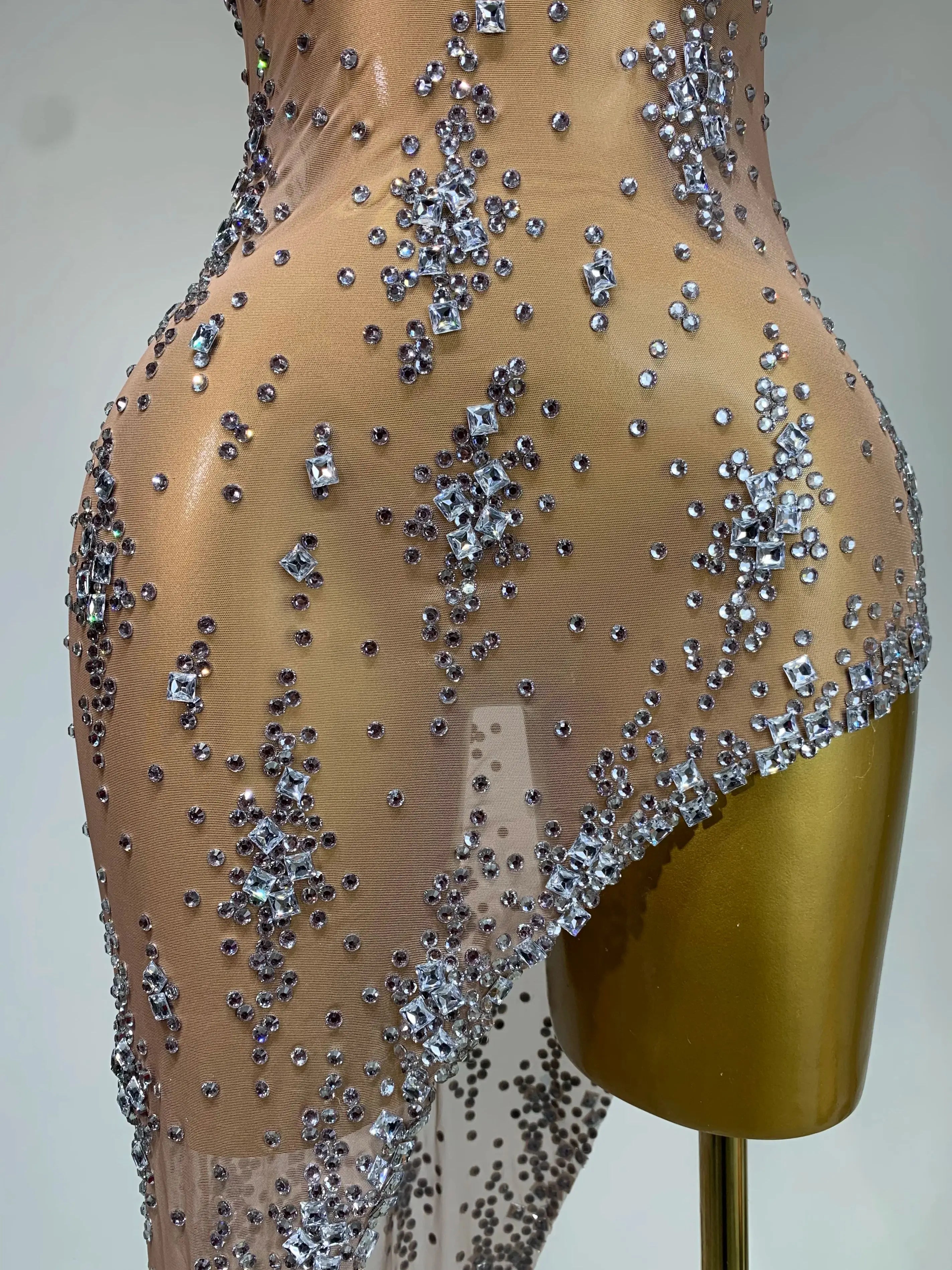 Sing Your Heart Out Silver Mesh Dress