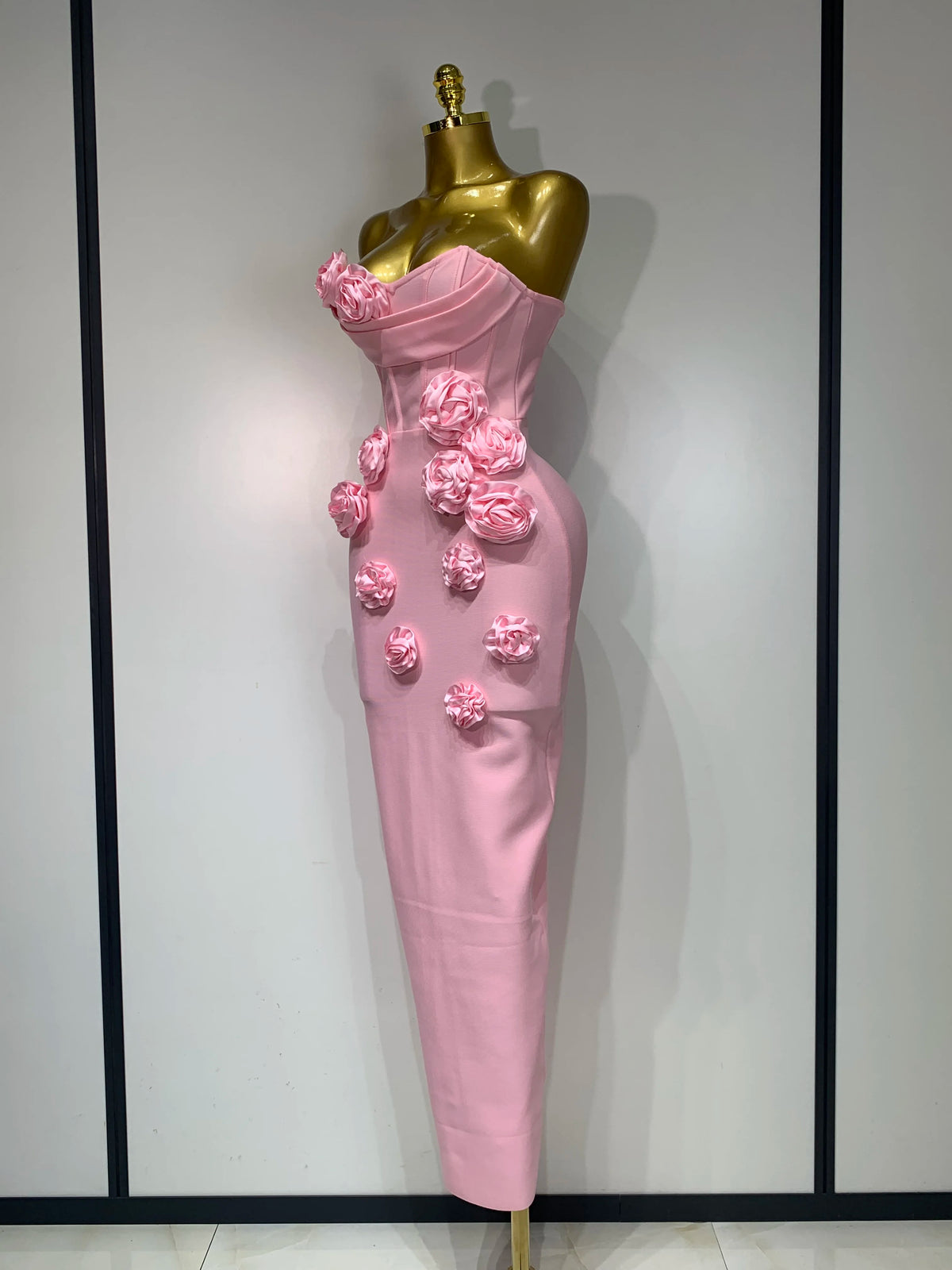 Rose Corset Tube Dress