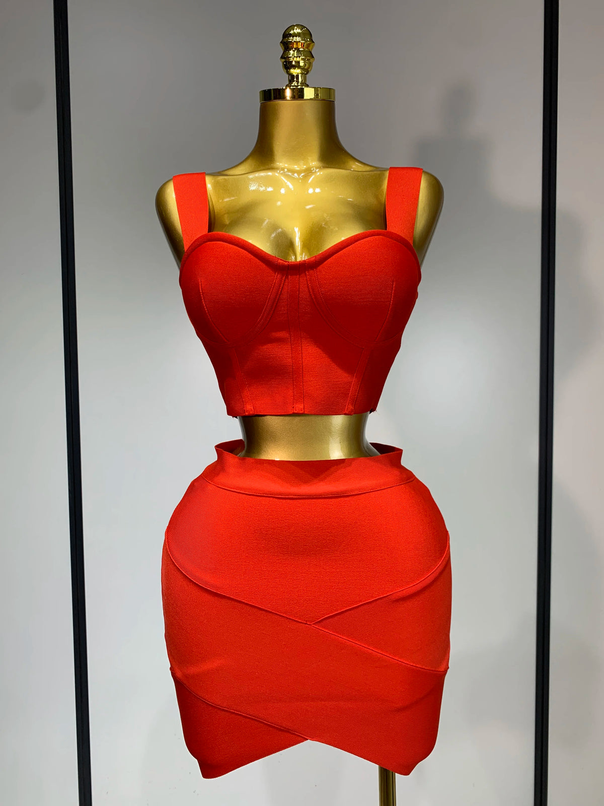 I Look Good Bandage Two Piece Skirt Set