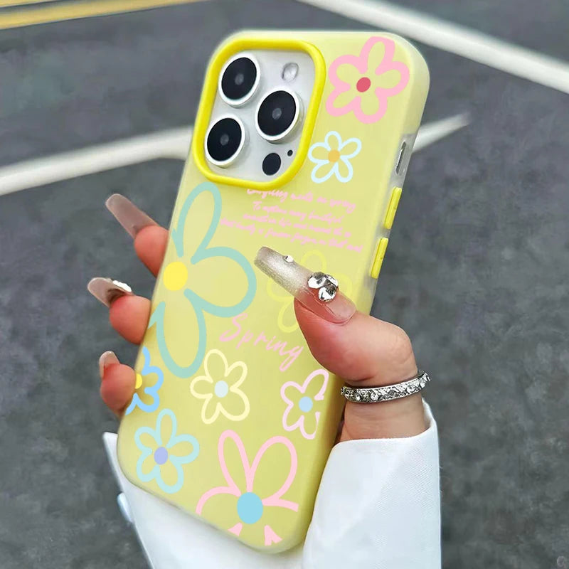 Spring Flower Pattern Jelly Silicone Phone Case