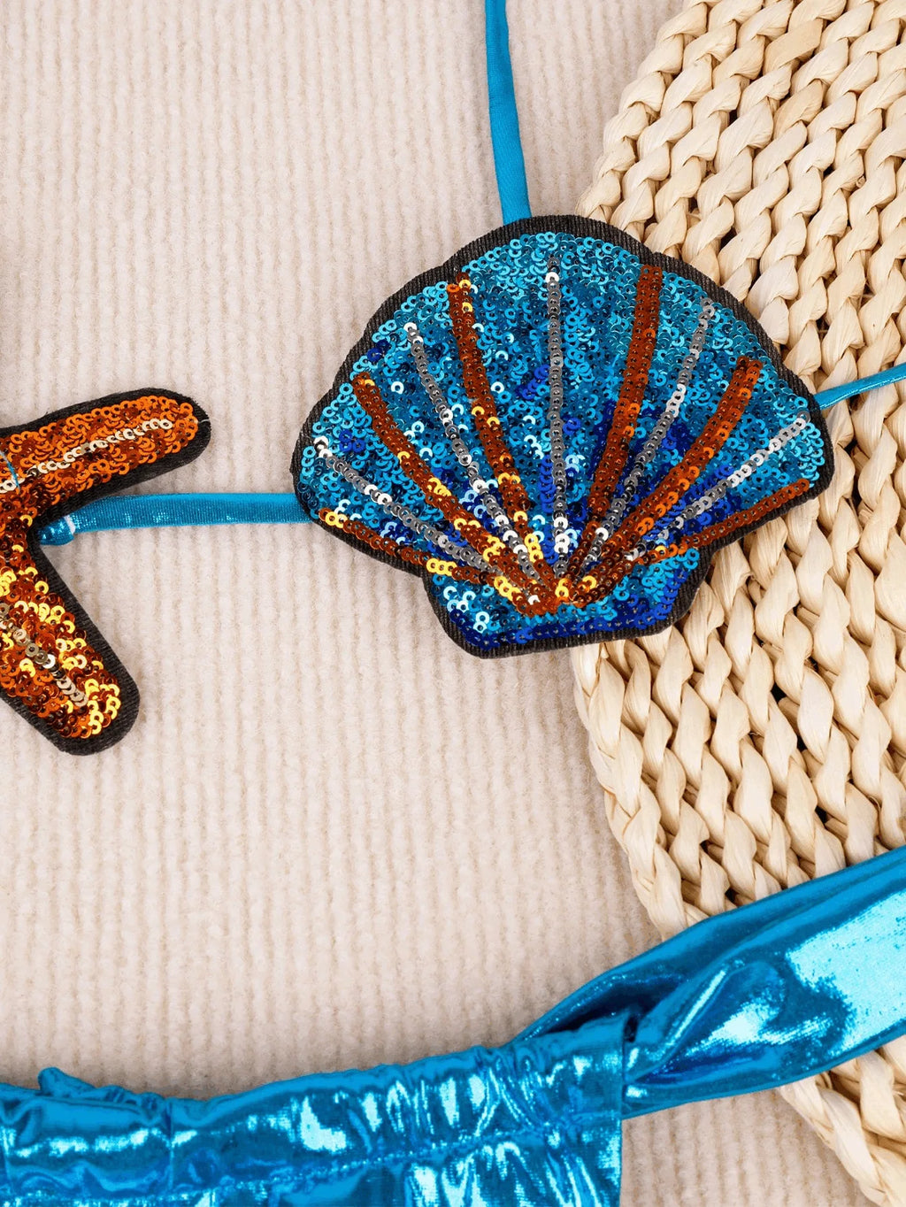 Mermaid Sequin Shell Starfish Bikini