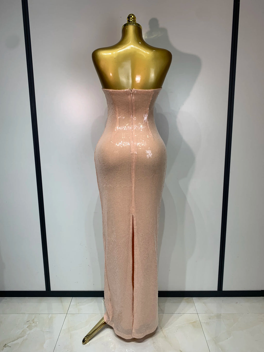 Nude Mermaid Sequin Dress