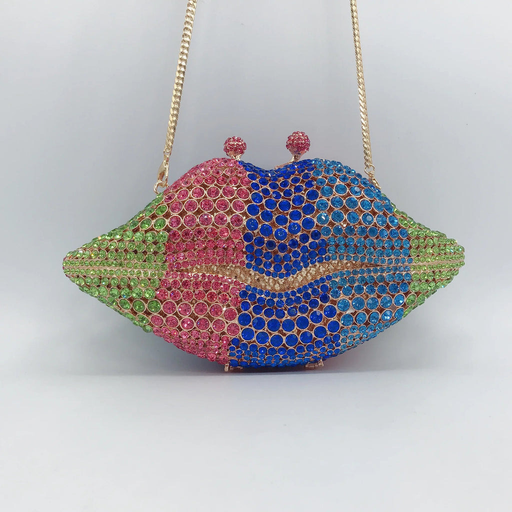 Lips Crystal Clutch