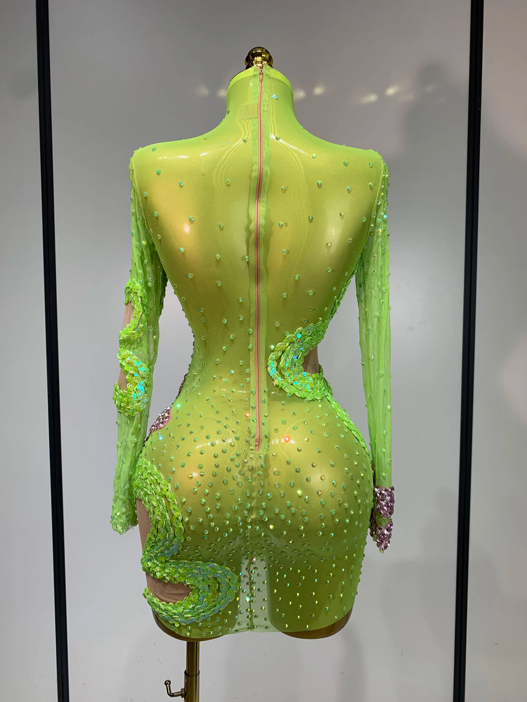 Garden Path Sequin Mini Dress