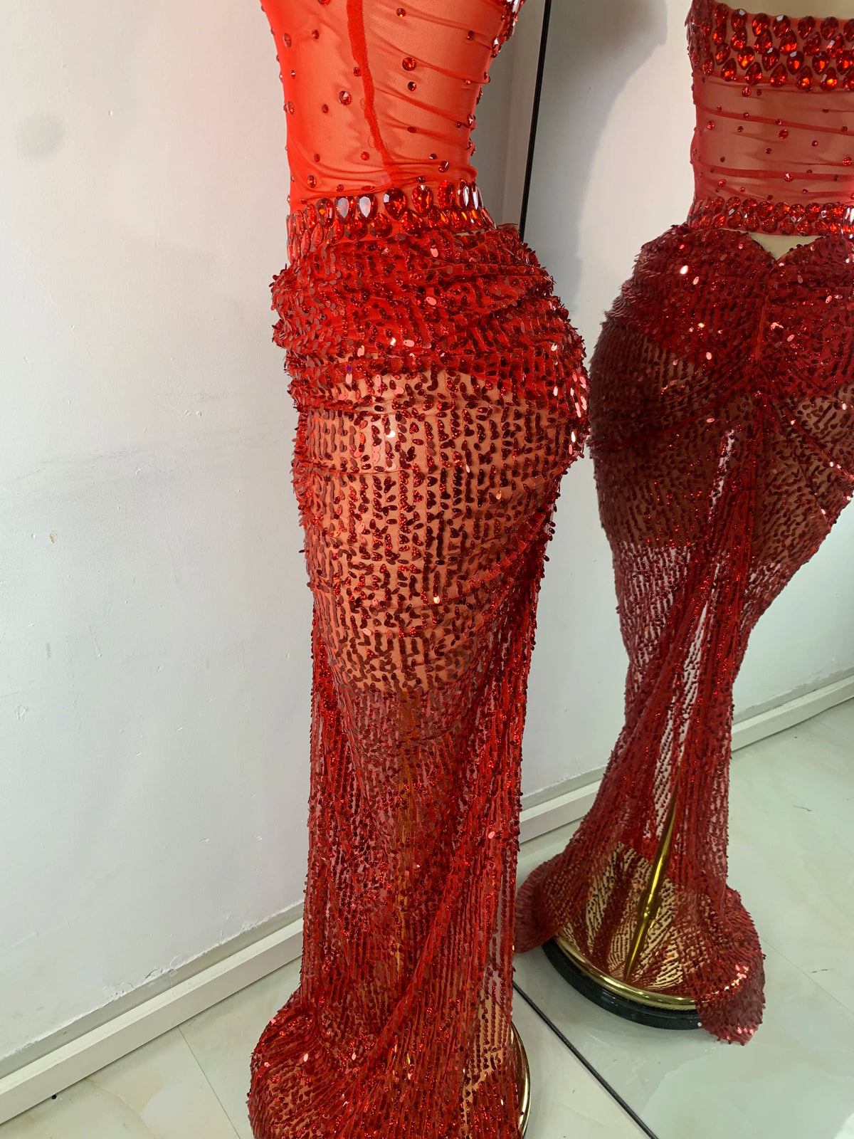 Alluring Lady Two Piece Skirt Set
