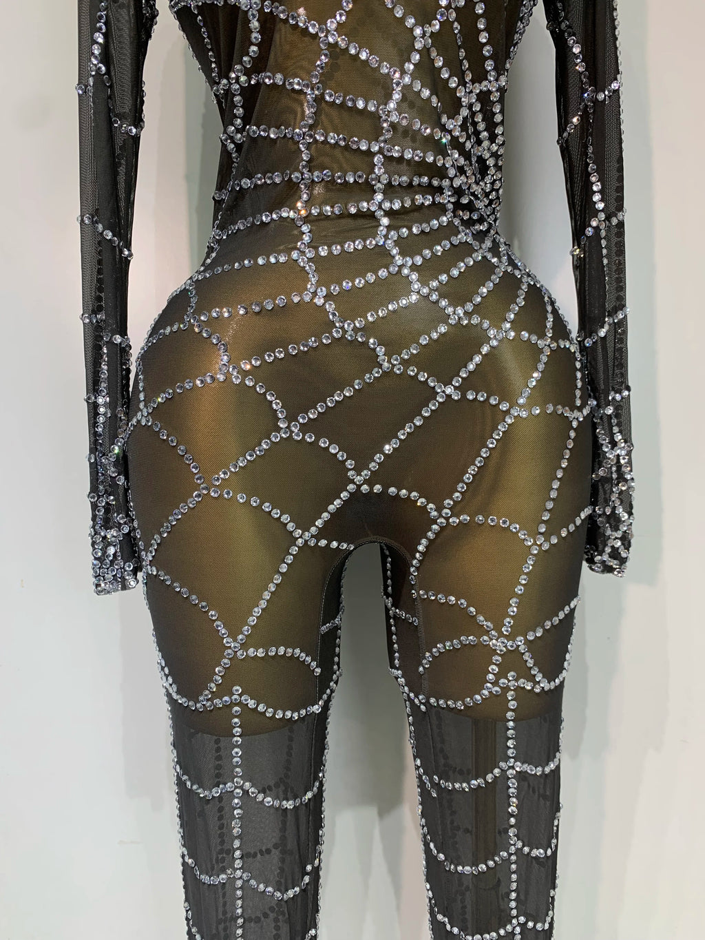 Spider Web Halloween Long Sleeve Jumpsuit