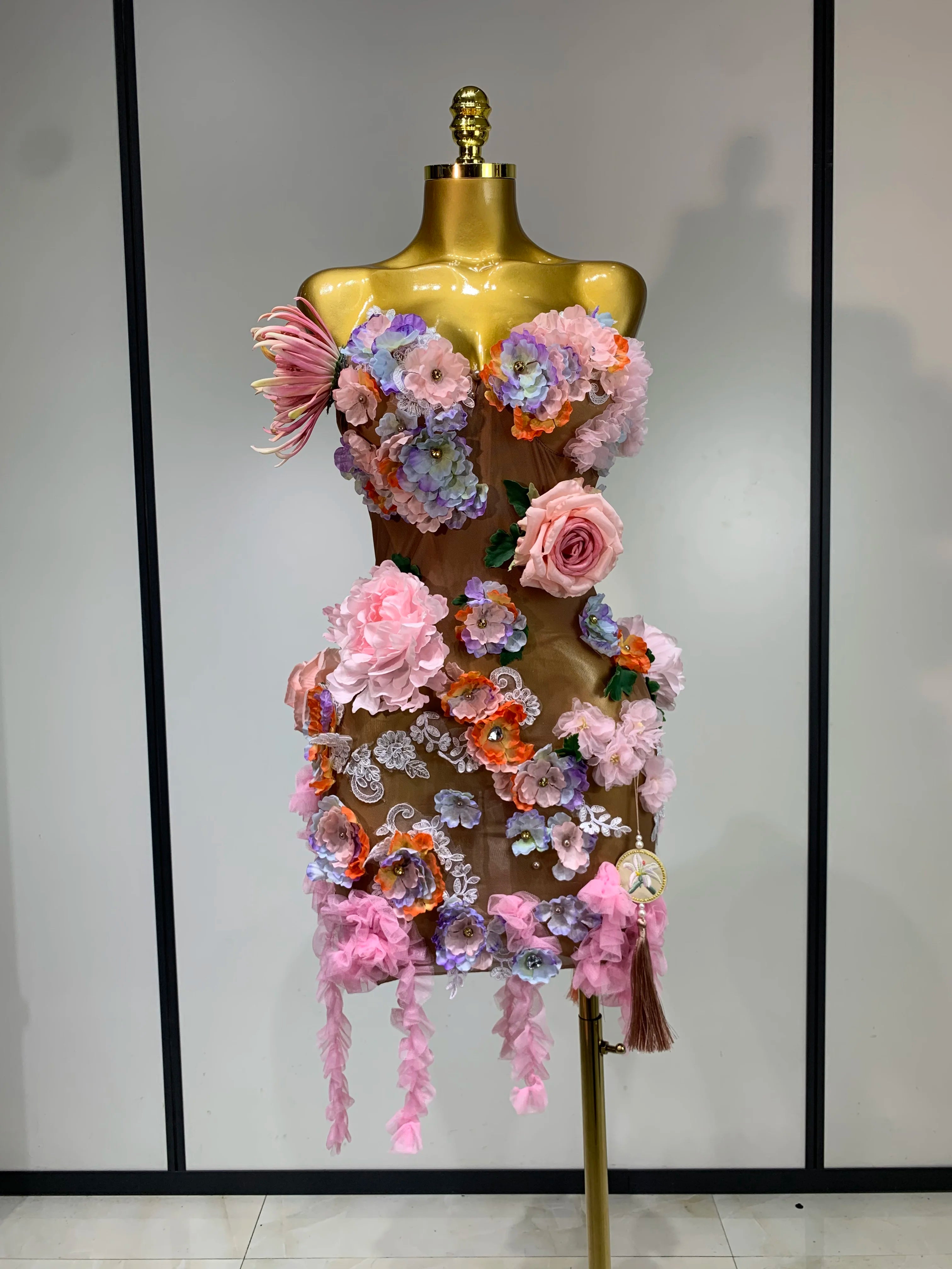 Flower Mesh Dress