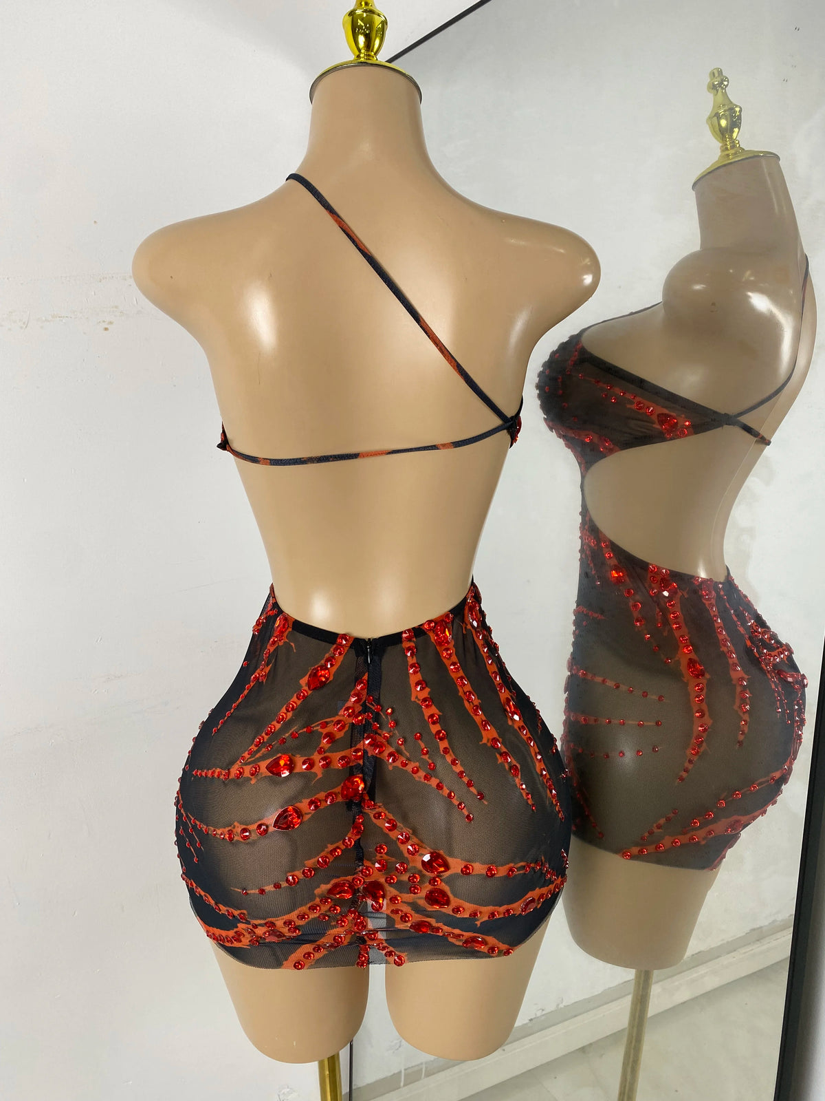 Lava Mesh Mini Dress