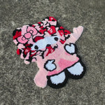 Ski Mask Pink Gun Kitty Rug