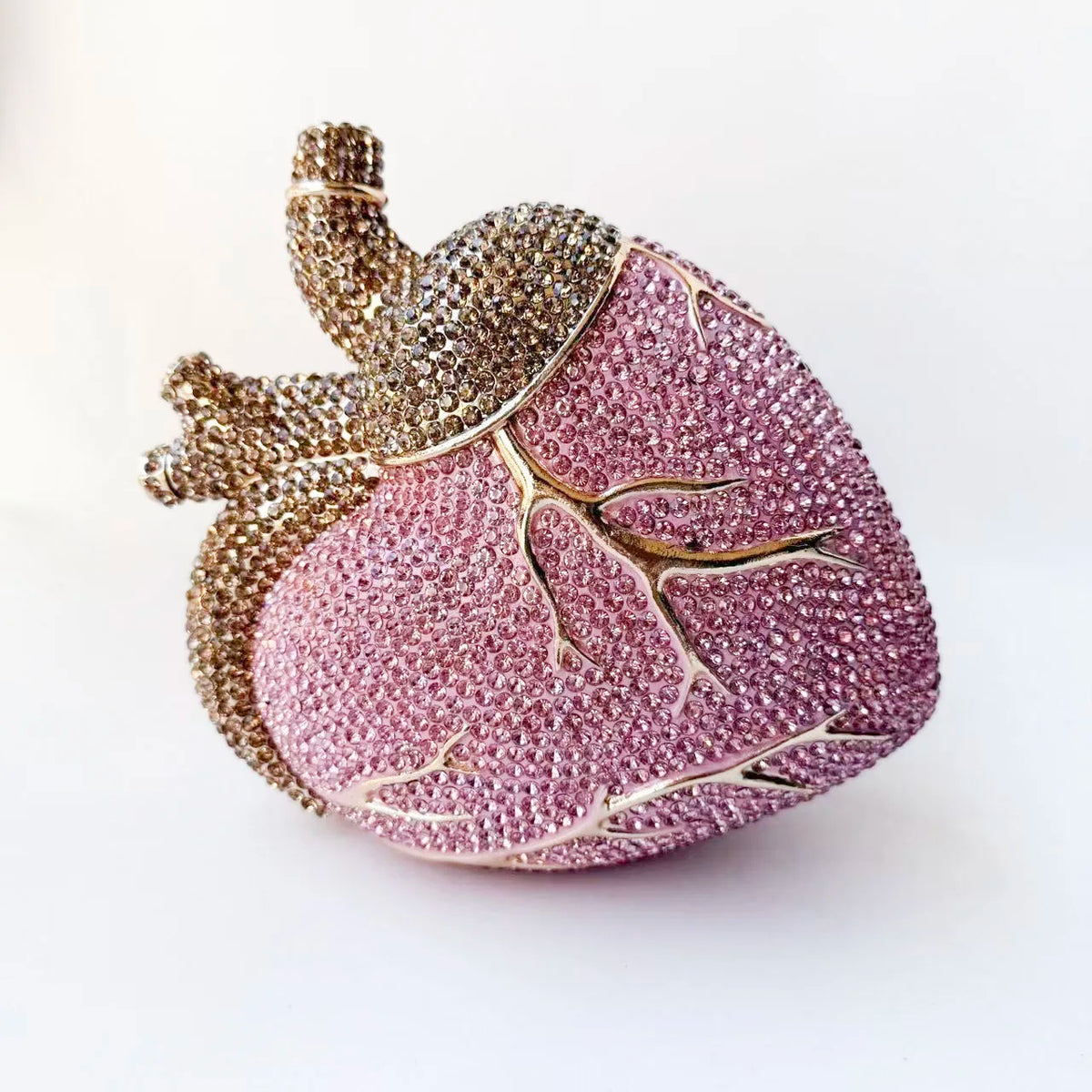 Heart Beat Rhinestone Crystal Clutch