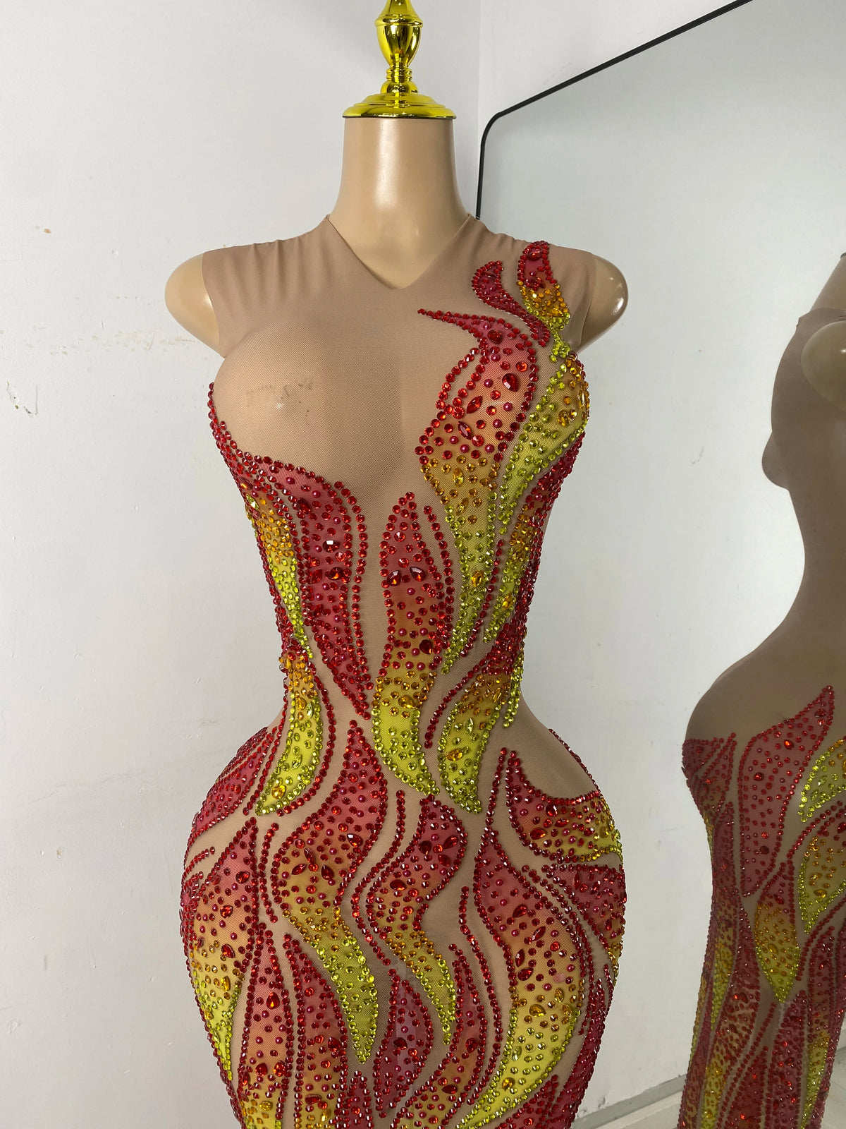 Fire Blazing Mesh Dress