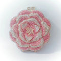 Rose Flower Rhinestone Crystal Clutch