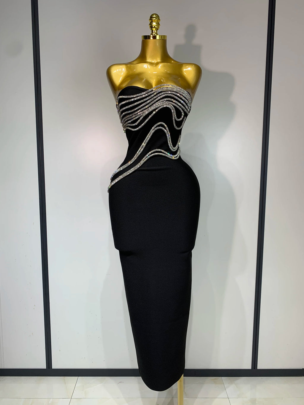 Diamond Lines Bodycon Dress