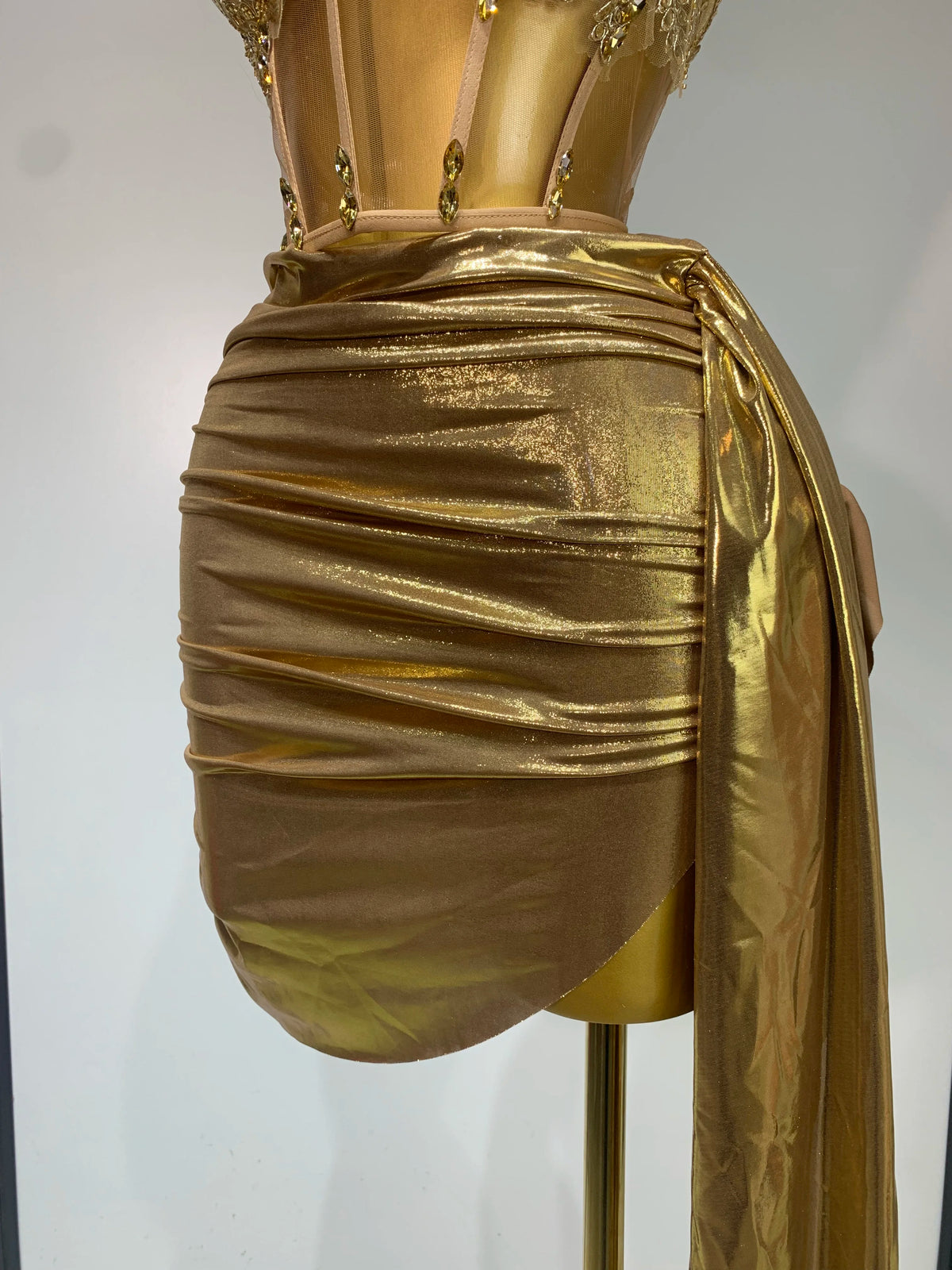 All The Glitters Is Gold Two Piece Skirt Set