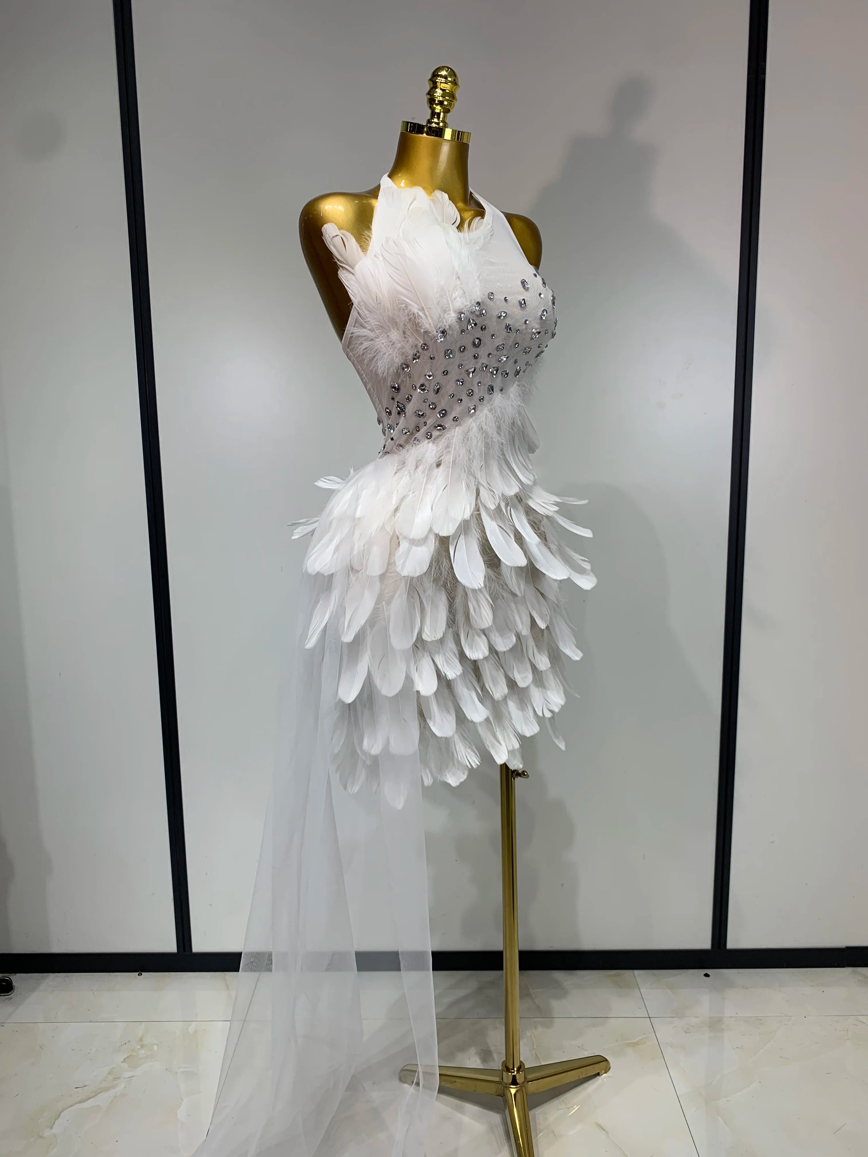 White Feather Dress