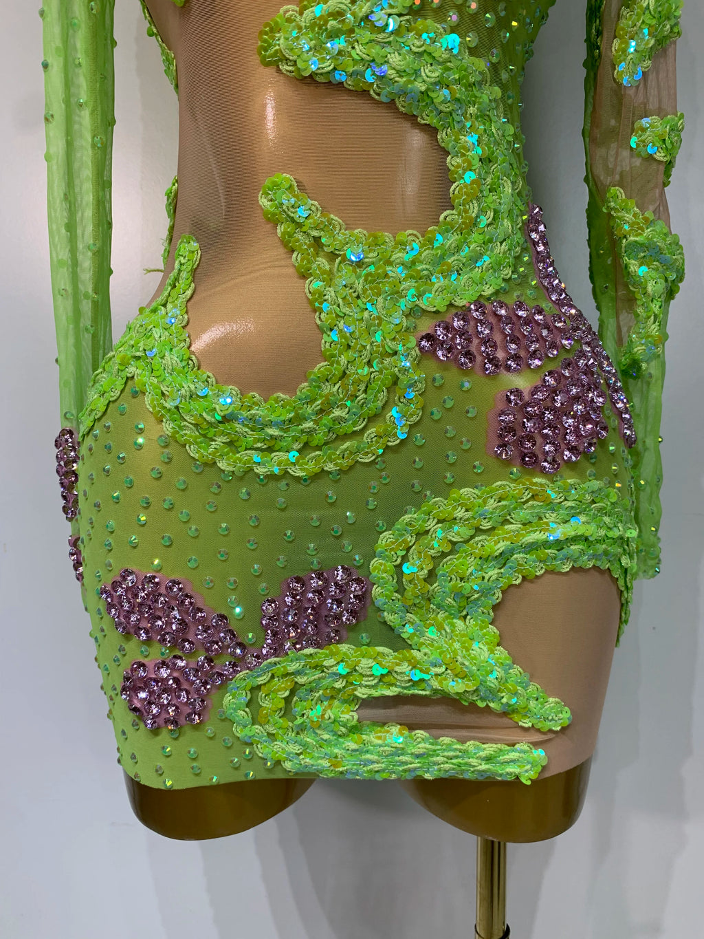 Garden Path Sequin Mini Dress