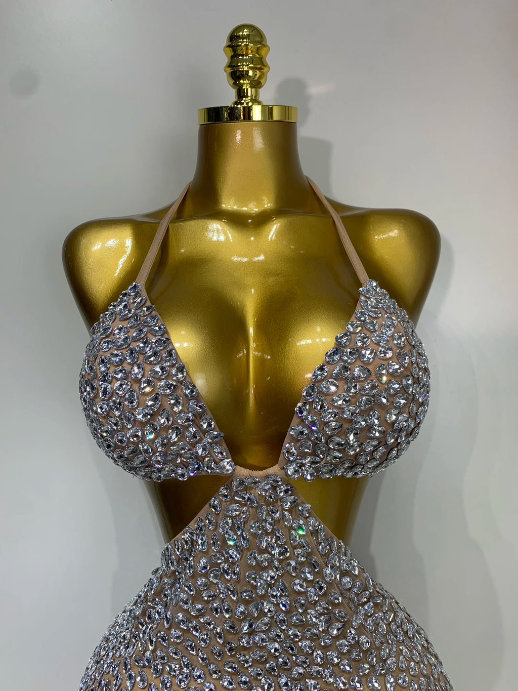Luxury Crystal Rhinestones Bodycon Dress