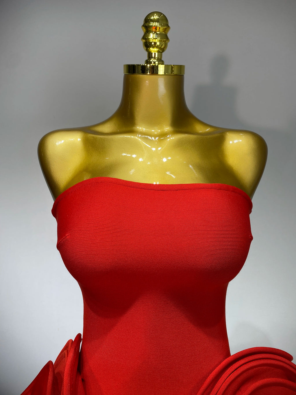 Red Rose Flower Mini Bodycon Dress