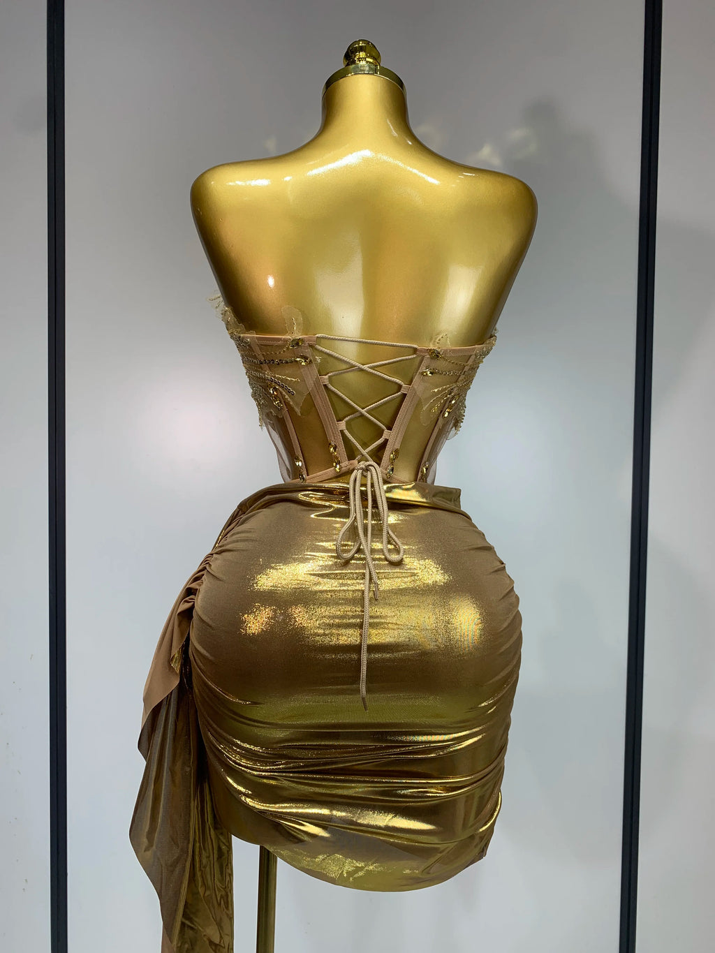 All The Glitters Is Gold Two Piece Skirt Set