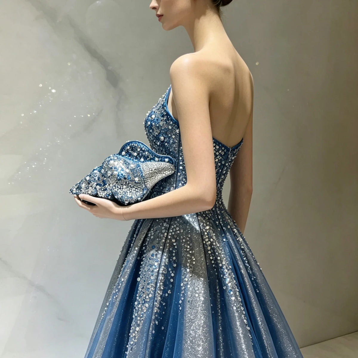 Crystal Conch Clutch Bag