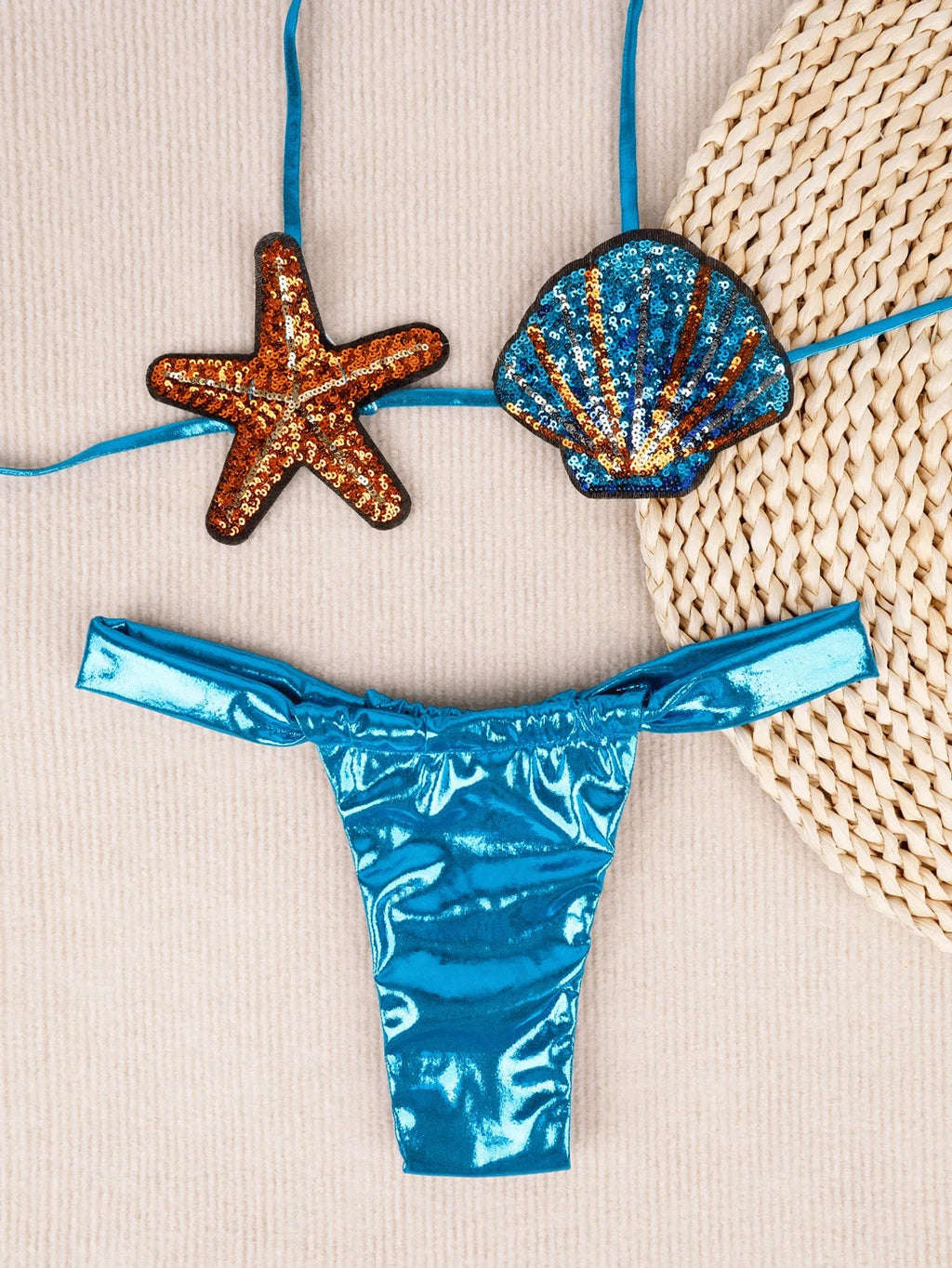 Mermaid Sequin Shell Starfish Bikini