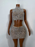 Icy Drops Two Piece Skirt Set